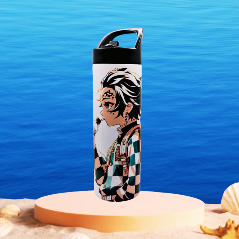 Tanjiro Kamado from Demon Slayer water bottle