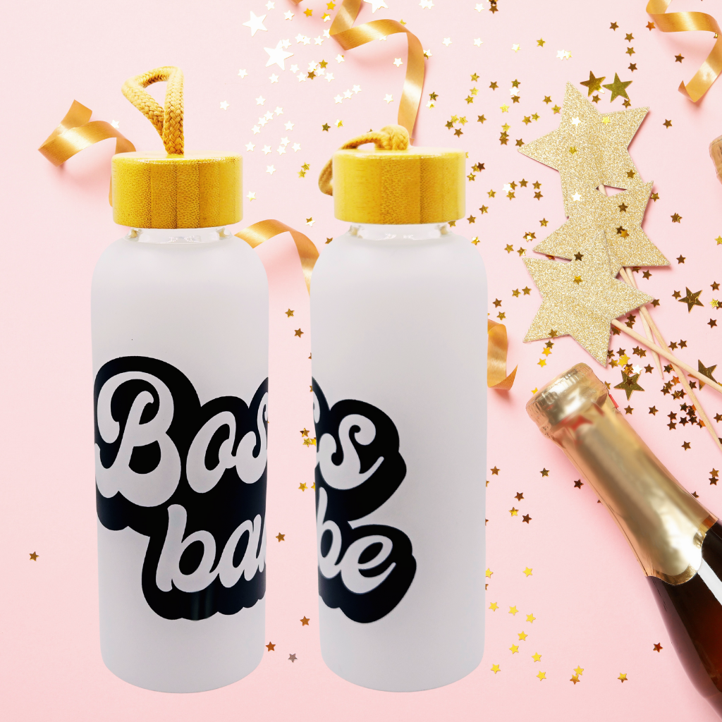 "Boss Babe" Glass Water Bottle 20oz