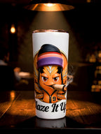 Blaze It Up “9” Street King 20oz Straight Skinny Tumbler – Metal Straw Included