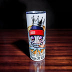 Blaze It Up “Ice King” Silver Crown Edition – 20oz Straight Skinny Tumbler with Metal Straw