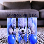 20oz Blue boxer poodle tumbler