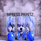 20oz Blue boxer poodle tumbler