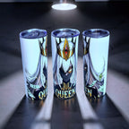 Queen Royal Crown 20oz Skinny Tumbler – Luxury Anime Goddess Design | MpressPrintz