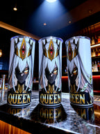Queen Royal Crown 20oz Skinny Tumbler – Luxury Anime Goddess Design | MpressPrintz
