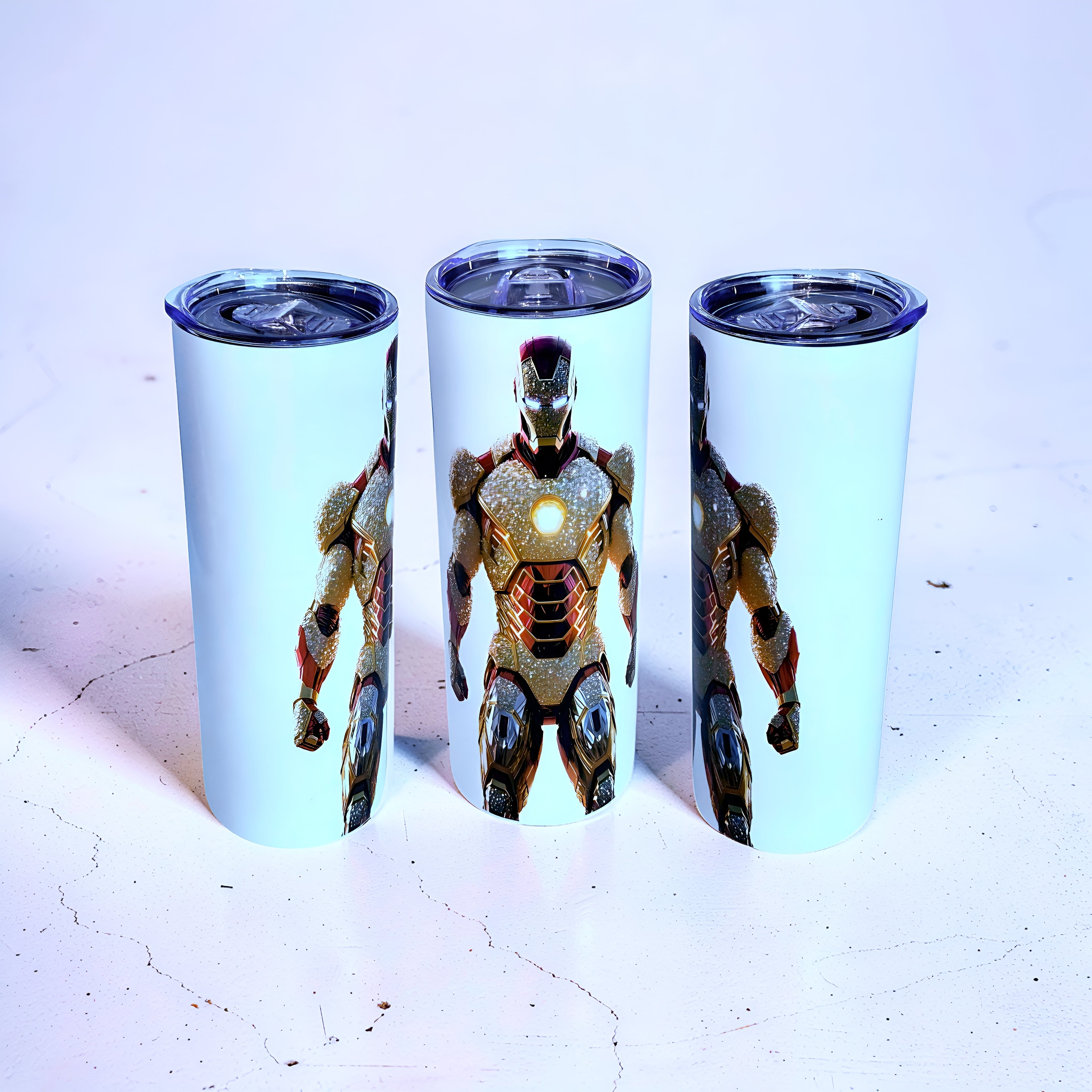 Diamond Tech Hero 20oz Skinny Tumbler – Luxury Armor Energy Design | MpressPrintz