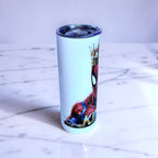 King Web Hero 20oz Skinny Tumbler – Crowned Hero Design + Metal Straw | MpressPrintz