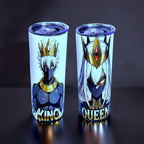 Royal Power King & Queen 20oz Skinny Tumbler Set (2-Pack) – Luxury Crown Design + Metal Straws | MpressPrintz