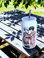 Anime Inspired 16oz Tumbler – Meiko & Kiyoshi Inspired “You’re Mine Now” Design + Stainless Steel Metal Straw | MpressPrintz