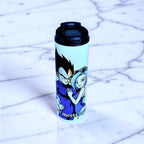 Anime Inspired Couple 20oz Skinny Tumbler – Vegeta & Bulma Inspired “Power Meets Loyalty” Design | MpressPrintz