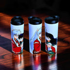 Anime Inspired Couple 20oz Skinny Tumbler – Inuyasha & Kagome Inspired “Only Ever You” Design
