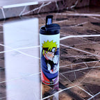 Anime Inspired 20oz Skinny Tumbler/Water Bottle – Naruto & Hinata Inspired “Always You” Design + Stainless Steel Metal Straw | MpressPrintz