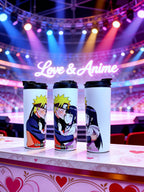 Anime Inspired 20oz Skinny Tumbler/Water Bottle – Naruto & Hinata Inspired “Always You” Design + Stainless Steel Metal Straw | MpressPrintz