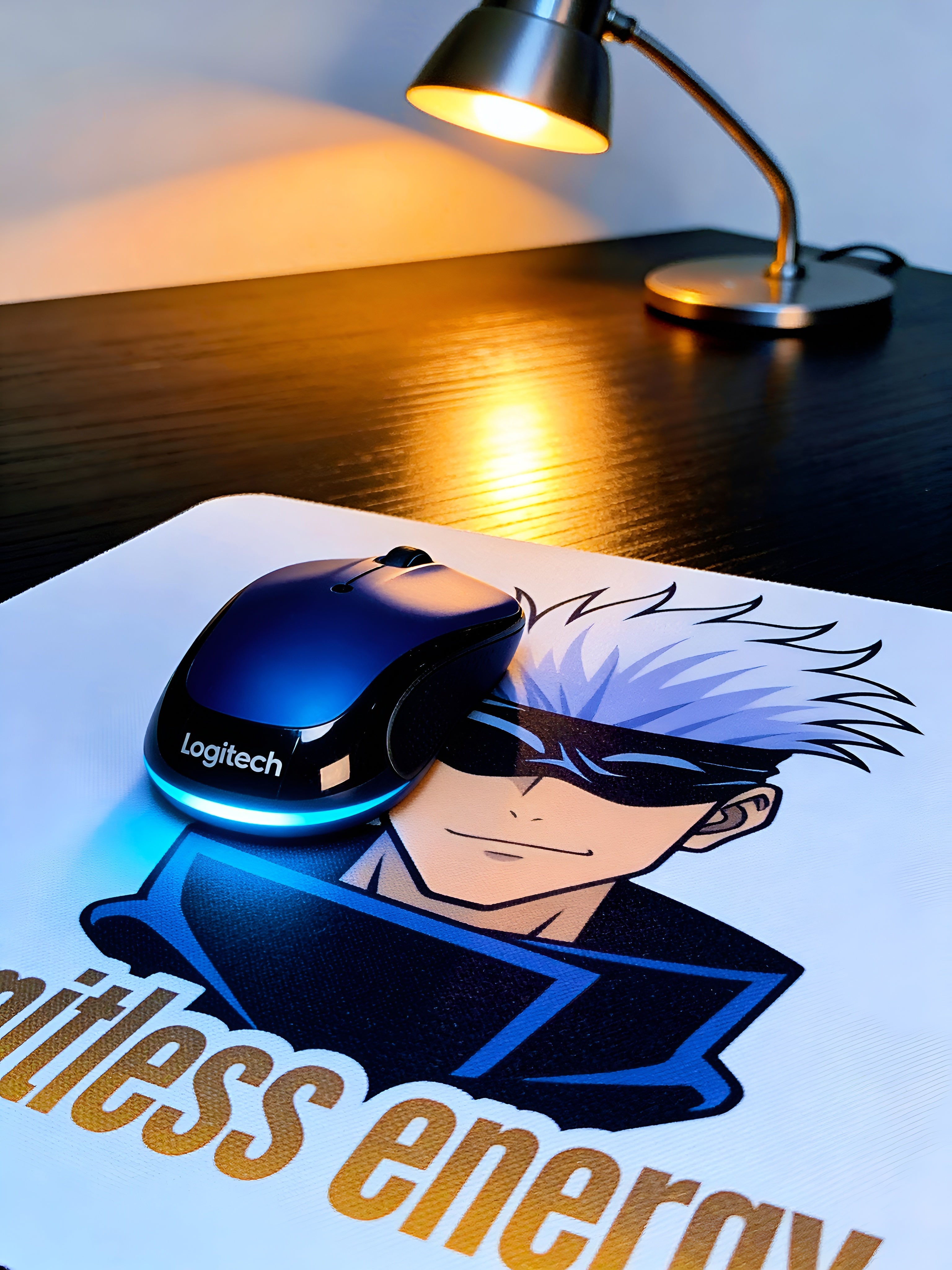 Anime Inspired Mousepad – Gojo Satoru Inspired “Limitless Energy” Minimal Design | MpressPrintz