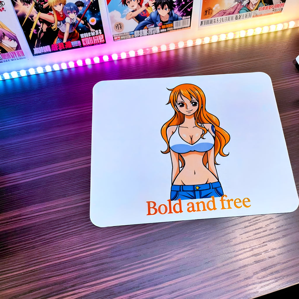 Anime Inspired Mousepad – Nami Inspired “Bold and Free” Aesthetic Design | MpressPrintz