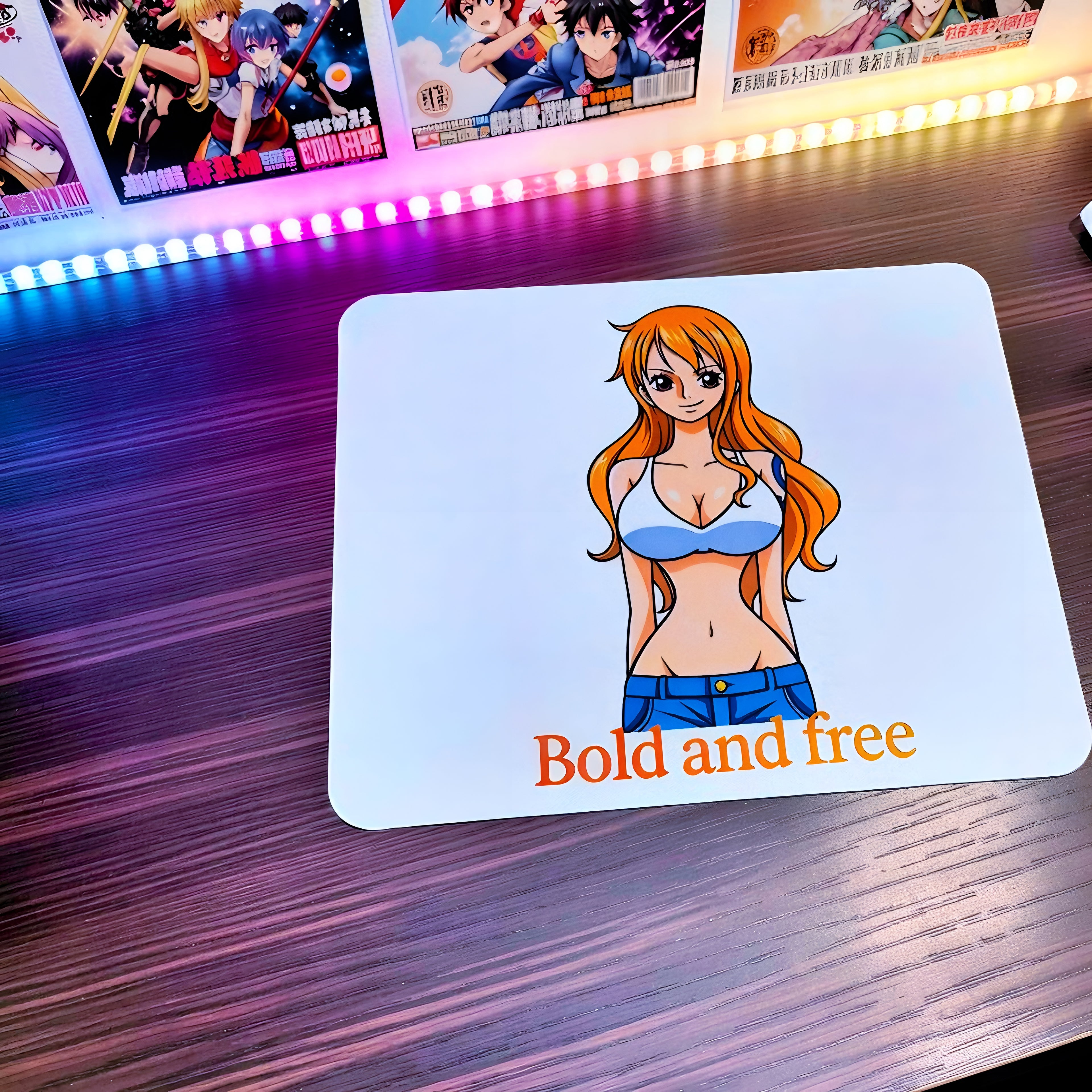 Anime Inspired Mousepad – Nami Inspired “Bold and Free” Aesthetic Design | MpressPrintz