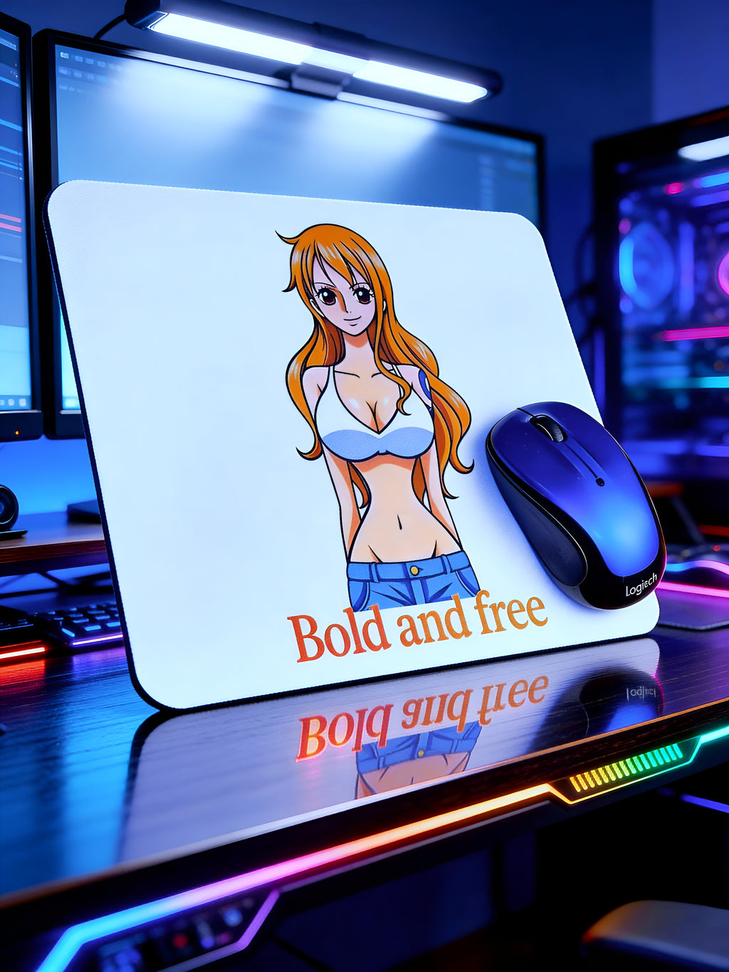 Anime Inspired Mousepad – Nami Inspired “Bold and Free” Aesthetic Design | MpressPrintz