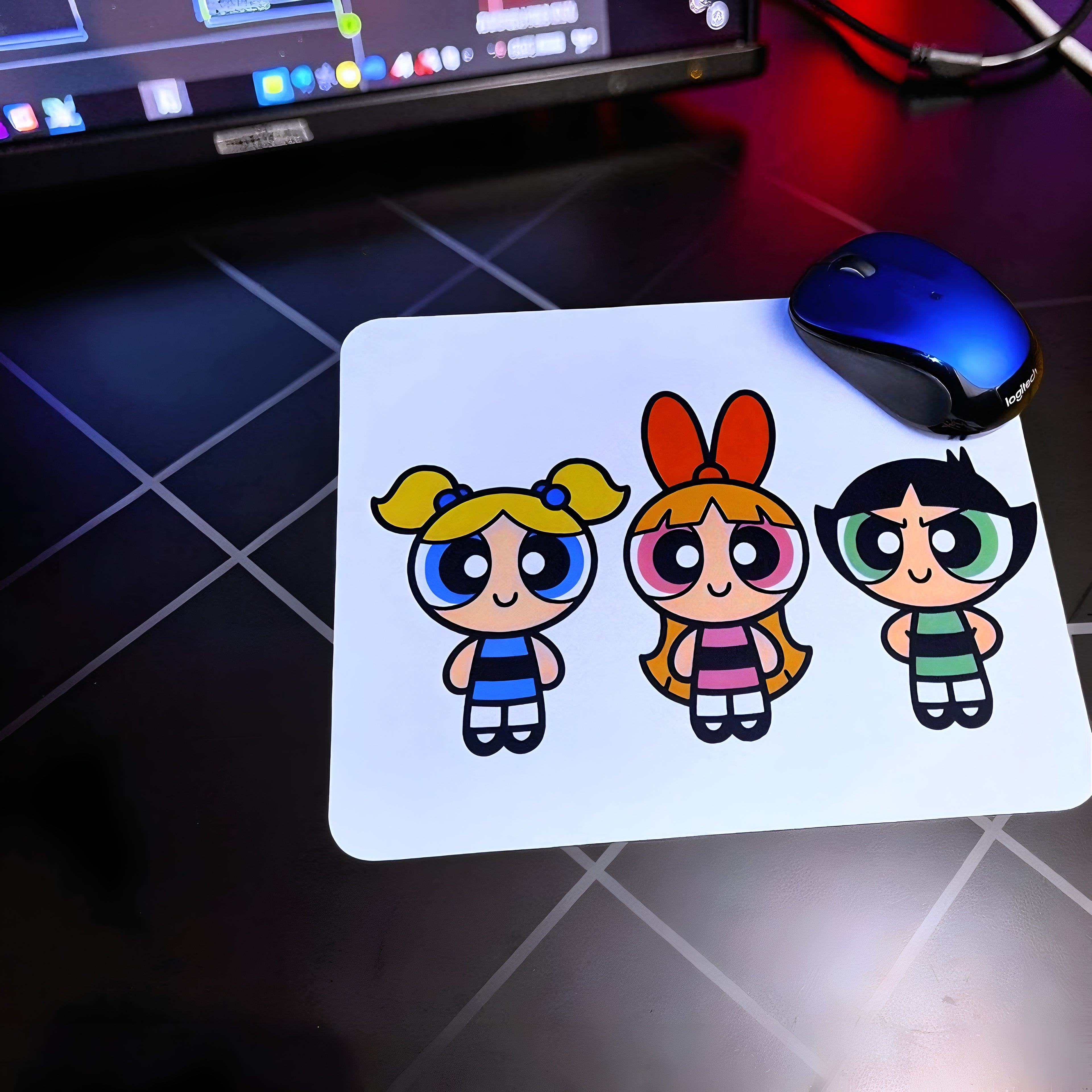 Cartoon Inspired Mousepad – Powerpuff Girls Inspired Cute Trio Design | MpressPrintz