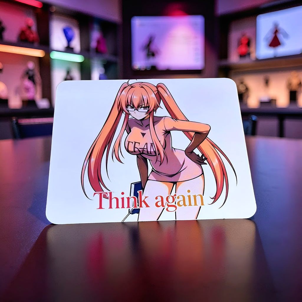 Anime Inspired Mousepad – Saya Takagi Inspired “Think Again” Aesthetic Design | MpressPrintz