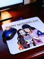 Anime Inspired Mousepad – Nezuko & Mother Inspired “Happy Mother’s Day” Lavender Bouquet Design | MpressPrintz