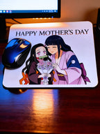 Anime Inspired Mousepad – Nezuko & Mother Inspired “Happy Mother’s Day” Lavender Bouquet Design | MpressPrintz