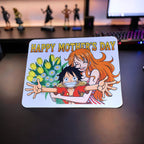 Anime Inspired Mousepad – Luffy & Nami Inspired “Happy Mother’s Day” Floral Joy Design | MpressPrintz