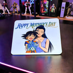 Anime Inspired Mousepad – Gohan & Chi-Chi Inspired “Happy Mother’s Day” Blue Rose Design | MpressPrintz