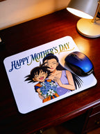 Anime Inspired Mousepad – Gohan & Chi-Chi Inspired “Happy Mother’s Day” Blue Rose Design | MpressPrintz