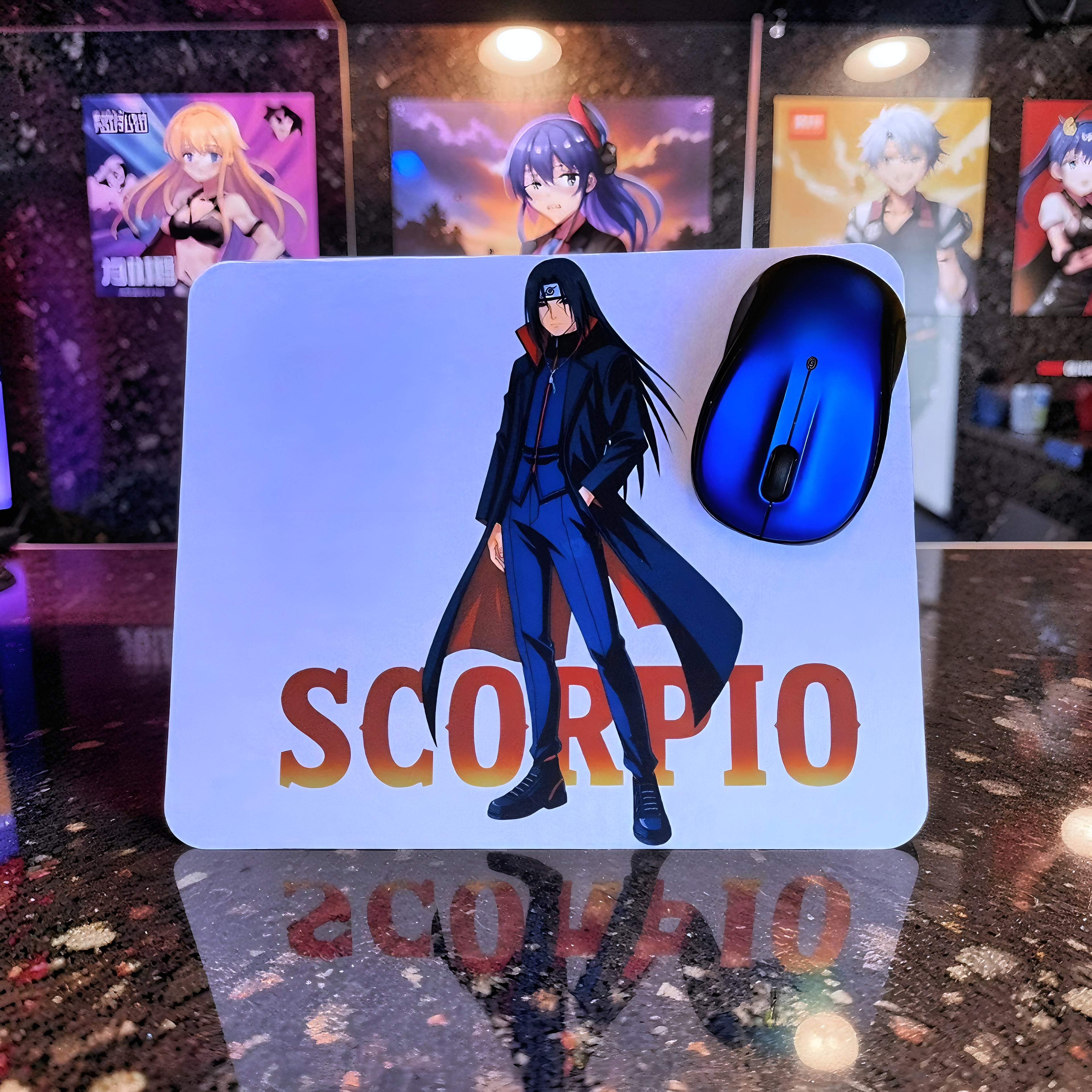 Anime Inspired Mousepad – Itachi Uchiha Inspired “Scorpio” Dark Aesthetic Design | MpressPrintz