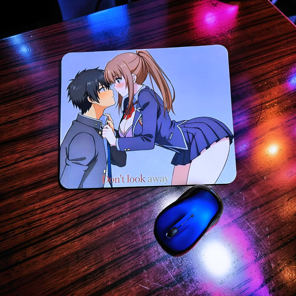 Anime Inspired Mousepad – Takashi & Asuna Inspired “Don’t Look Away” Intense Bond Design | MpressPrintz