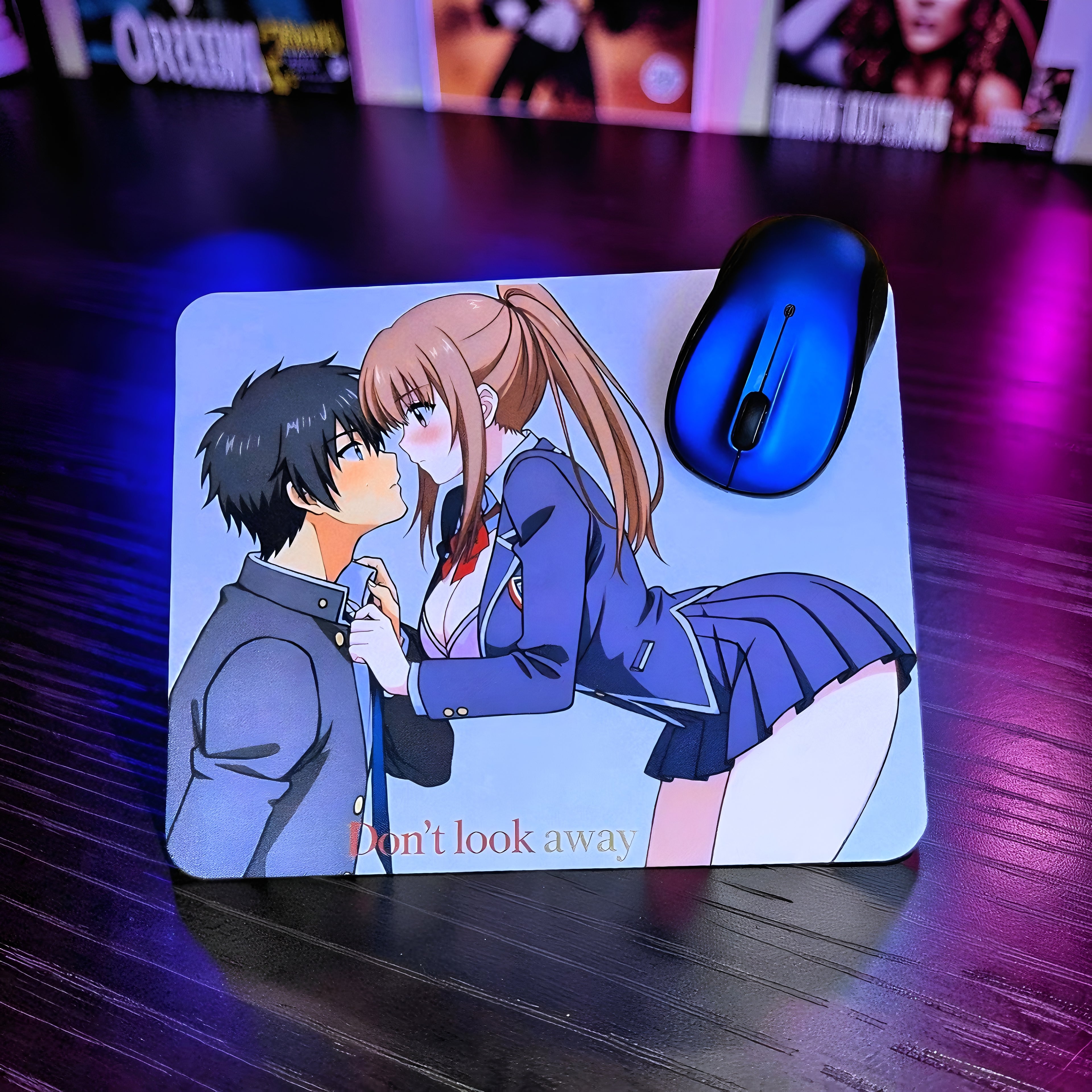 Anime Inspired Mousepad – Takashi & Asuna Inspired “Don’t Look Away” Intense Bond Design | MpressPrintz
