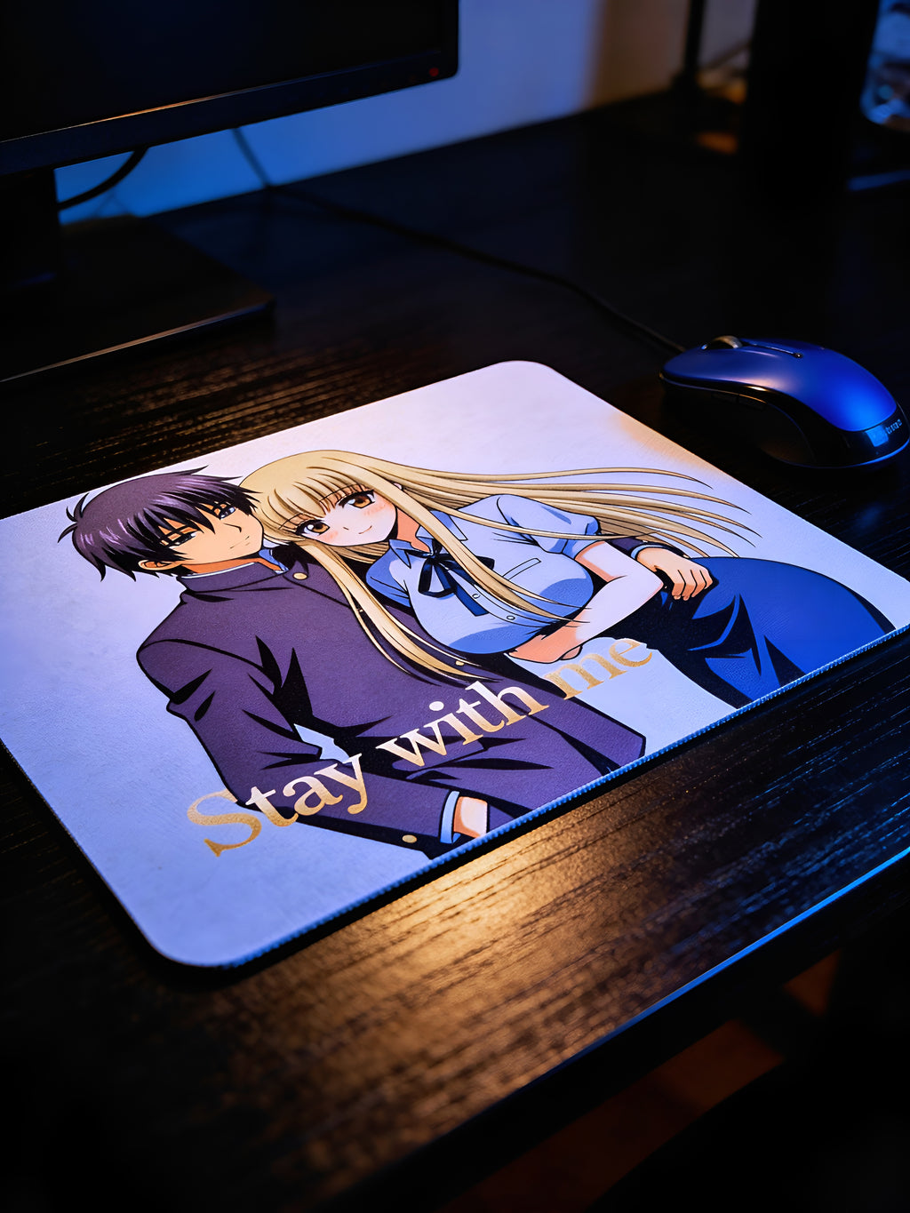 Anime Inspired Mousepad – Takashi & Saeko Inspired “Stay With Me” Survival Bond Design | MpressPrintz