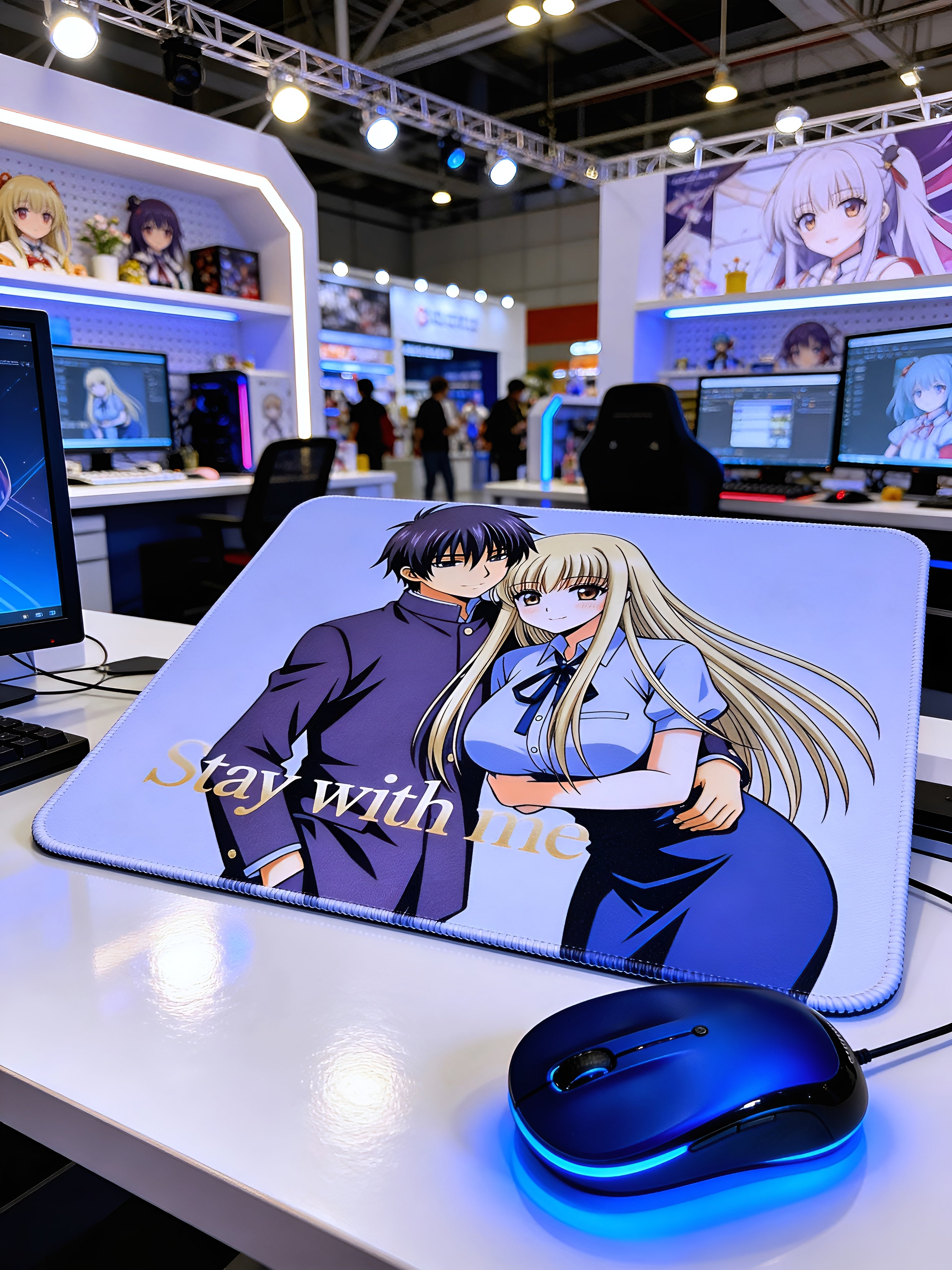 Anime Inspired Mousepad – Takashi & Saeko Inspired “Stay With Me” Survival Bond Design | MpressPrintz