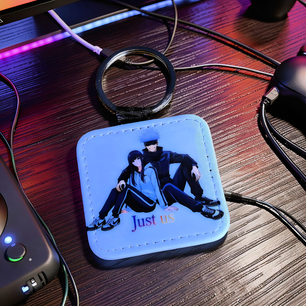 Anime Inspired Keychain – Gojo & Utahime Inspired “Just Us” Streetwear Couple Design | MpressPrintz