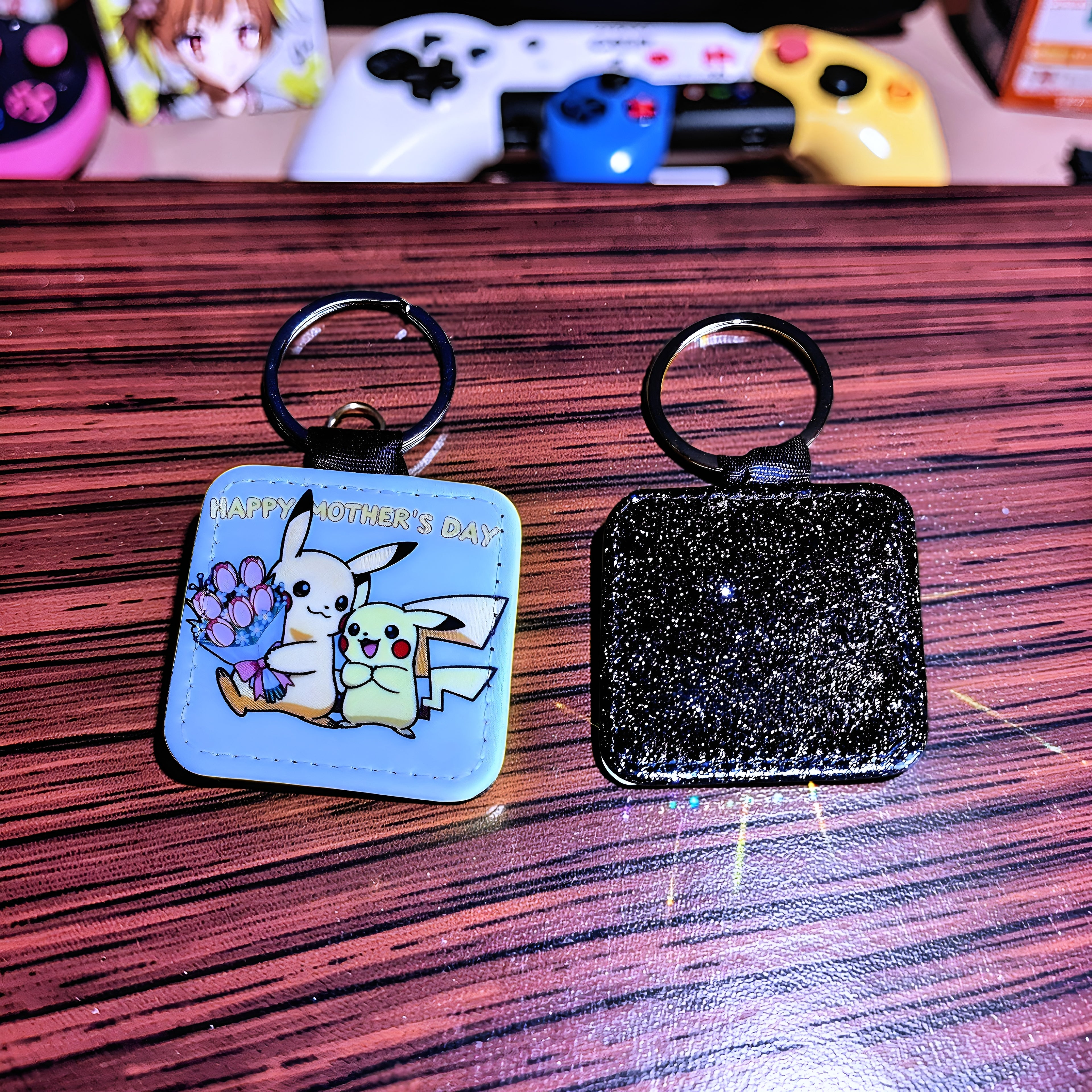 Cartoon Inspired Keychain – Pikachu Inspired “Happy Mother’s Day” Cute Electric Love Design | MpressPrintz