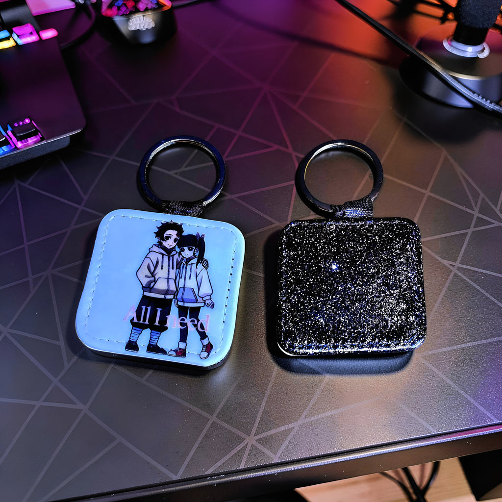 Anime Inspired Keychain – Tanjiro & Kanao Inspired “All I Need” Minimal Couple Design | MpressPrintz