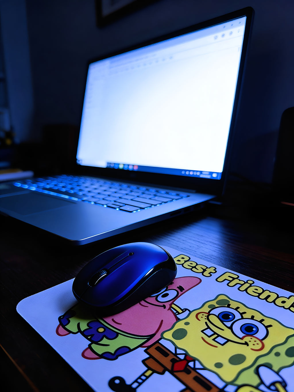 Cartoon Inspired Mousepad – SpongeBob & Patrick Inspired “Best Friends” Bright Duo Design | MpressPrintz