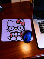 Cartoon Inspired Mousepad – Hello Kitty Inspired “Cozy Moments” Cute Coffee Aesthetic Design | MpressPrintz