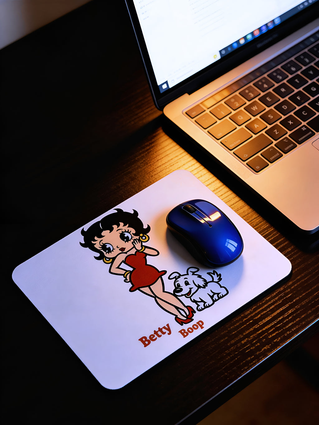 Cartoon Inspired Mousepad – Betty Boop Inspired “Classic Glam” Vintage Style Design | MpressPrintz