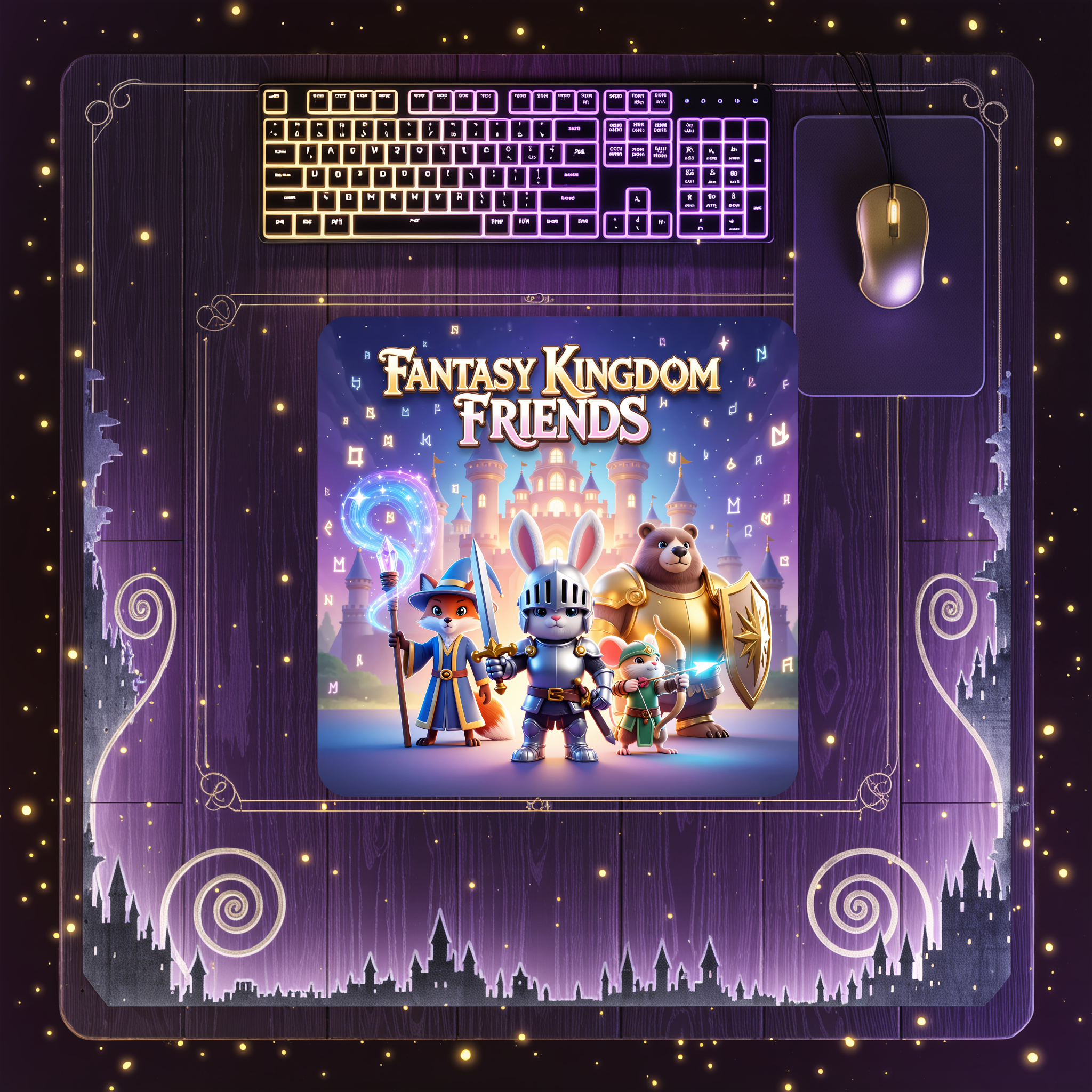 Fantasy Kingdom friends (with writing)