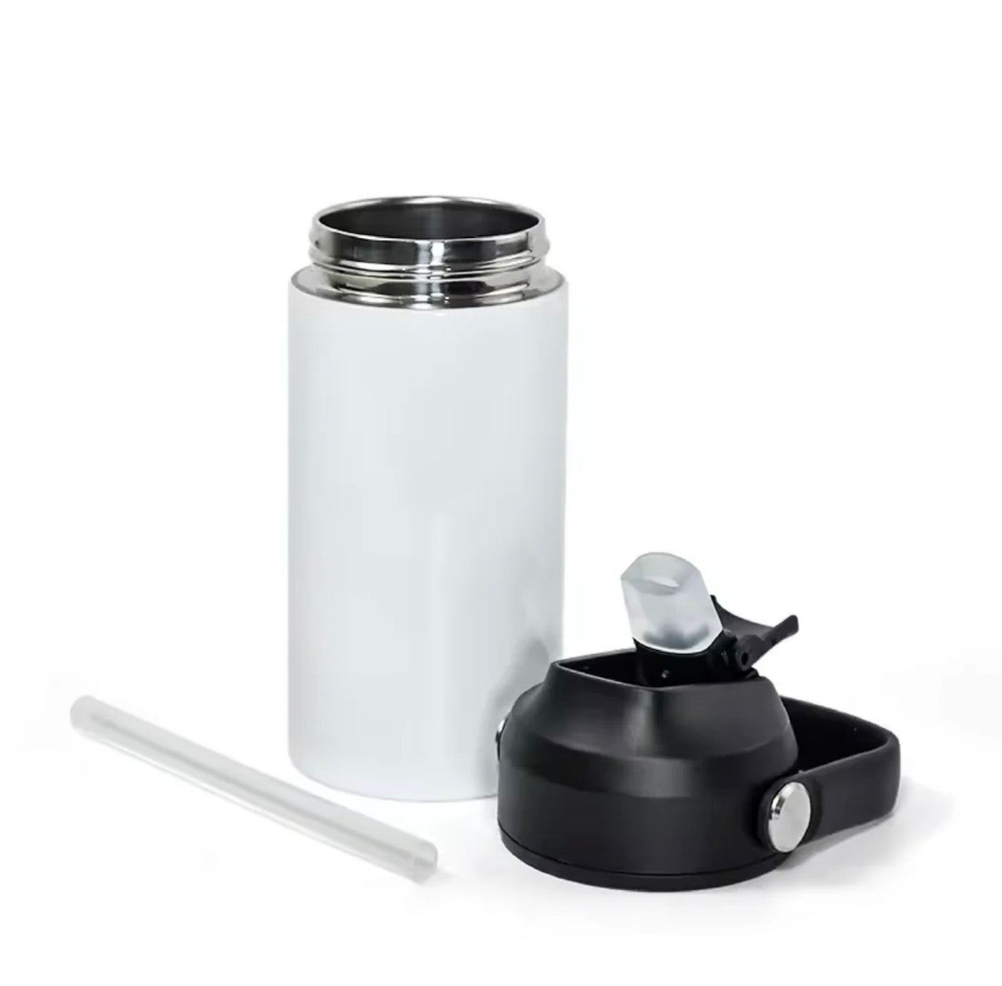 12oz kids water bottle tumbler with strap handle and straw