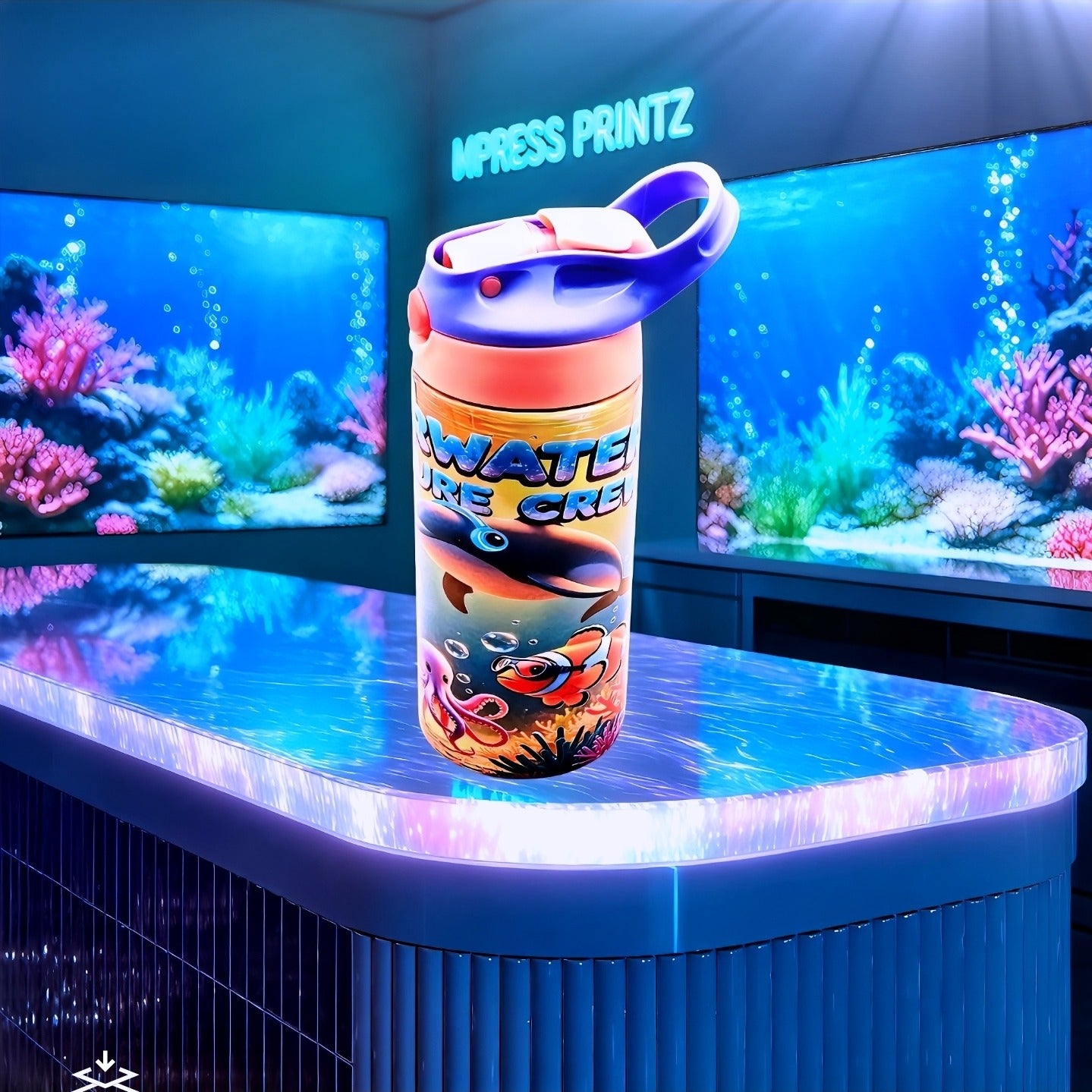 12oz Underwater adventure crew tumbler