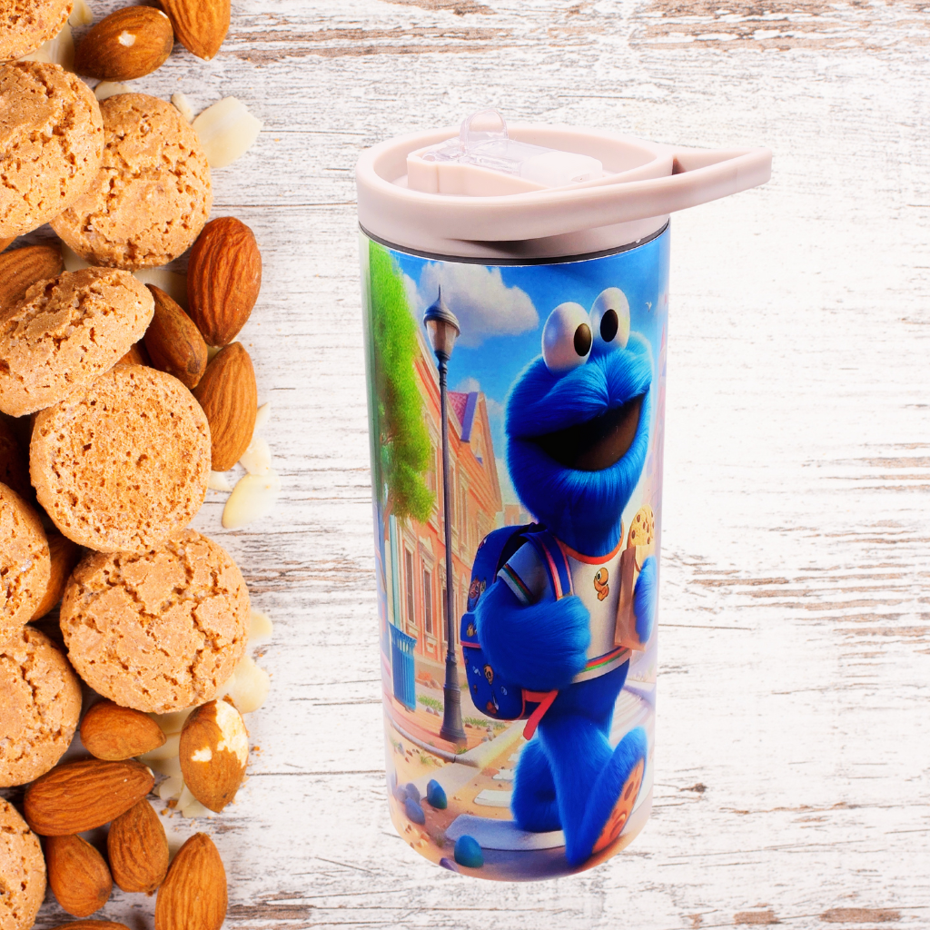 15 oz kids tumbler with handle lid and splash-proof lid