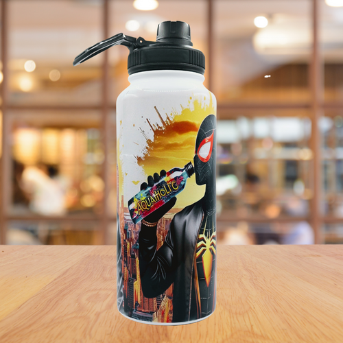"Aquaholic" Spiderman  Sports Water Bottle