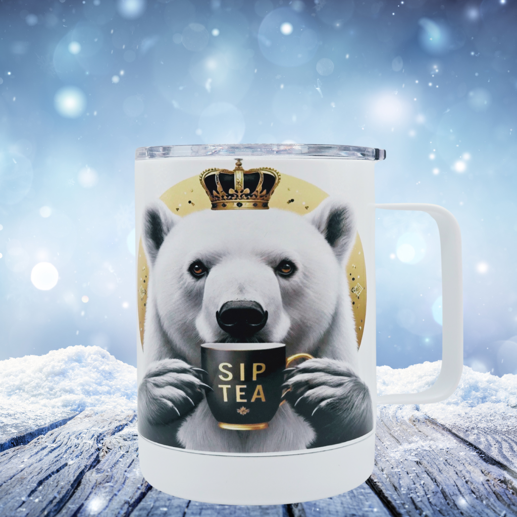 Polar Bear "Sip Tea" 12 oz coffee mug