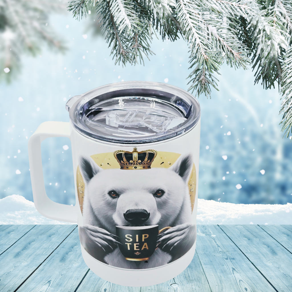 Polar Bear "Sip Tea" 12 oz coffee mug