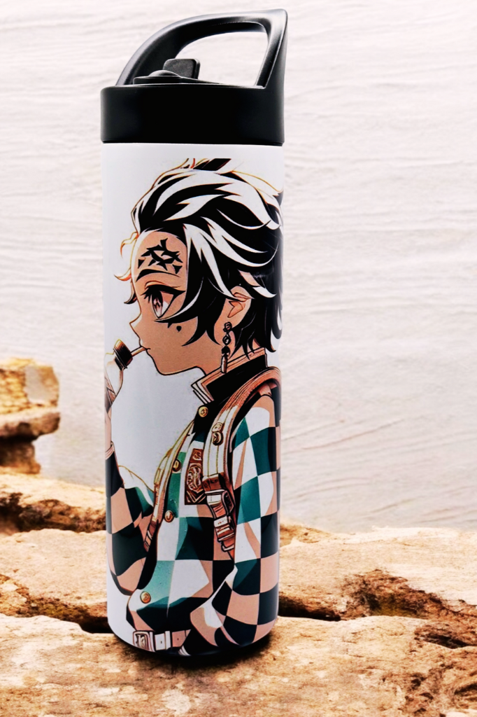 Tanjiro Kamado from Demon Slayer water bottle