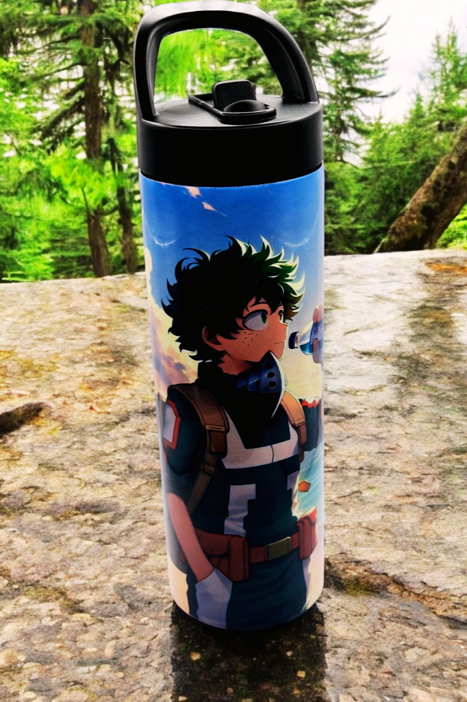 Isuku Midoriya from My Hero Academia water bottle
