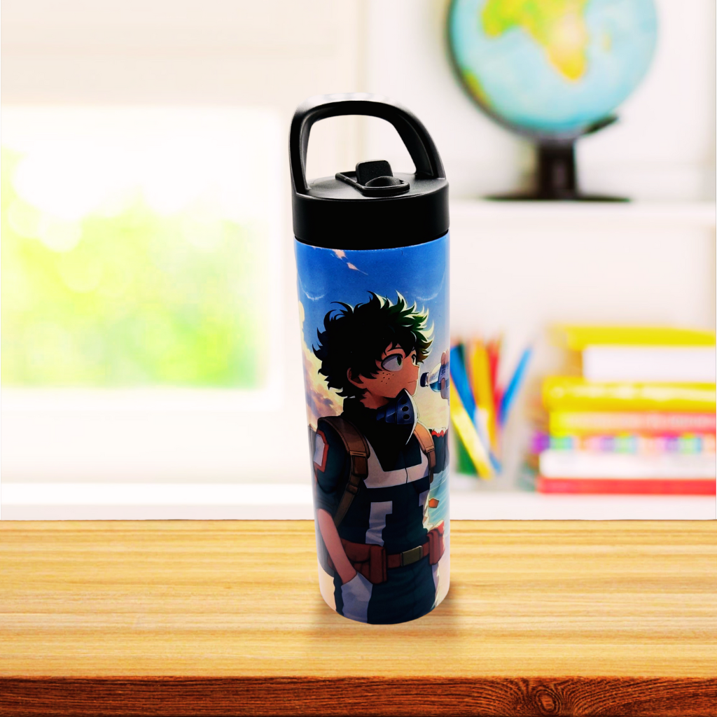 Isuku Midoriya from My Hero Academia water bottle