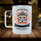 Life happens. coffee helps 12 oz coffee mug