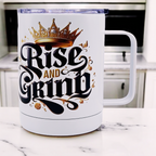 His & Hers "Rise and Grind" 12 oz coffee mug pair set